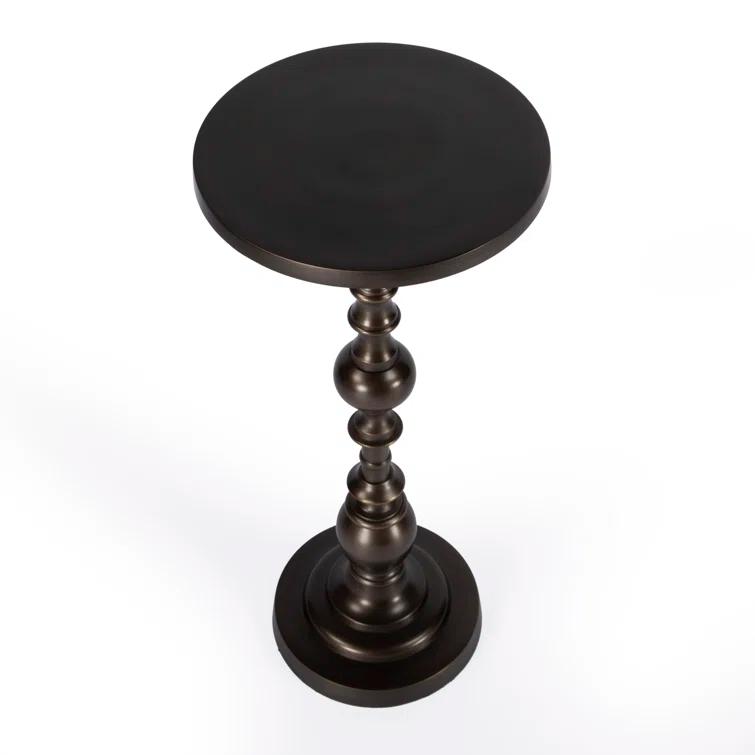 Butler Specialty Darien Round Bronze Aluminum Pedestal End Table