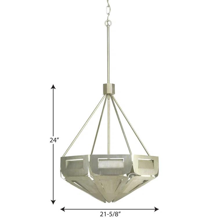 Progress Lighting Yerba 4 - Light Silver Ridge Single Pendant