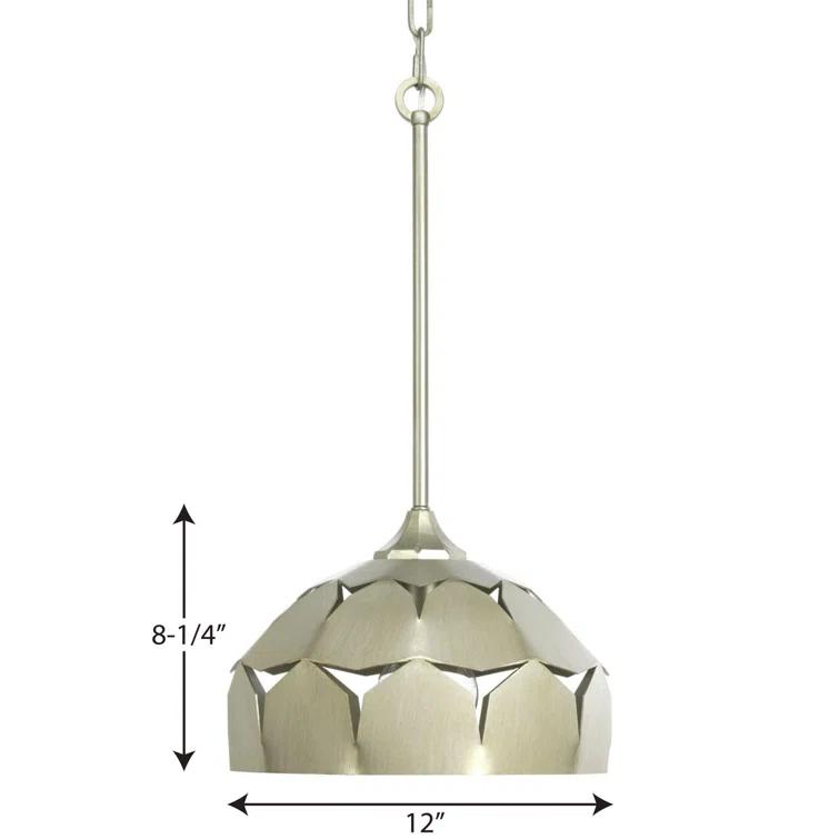 Yerba 1 - Light Silver Ridge Single Pendant