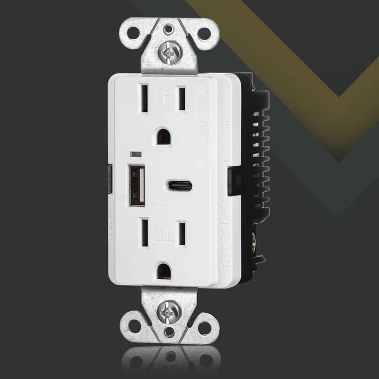 Faith CZ07-WH-02 15 Tamper Resistant Decorator Outlet