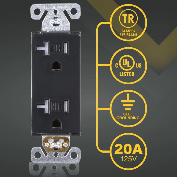 20 Tamper Resistant Decorator Outlet