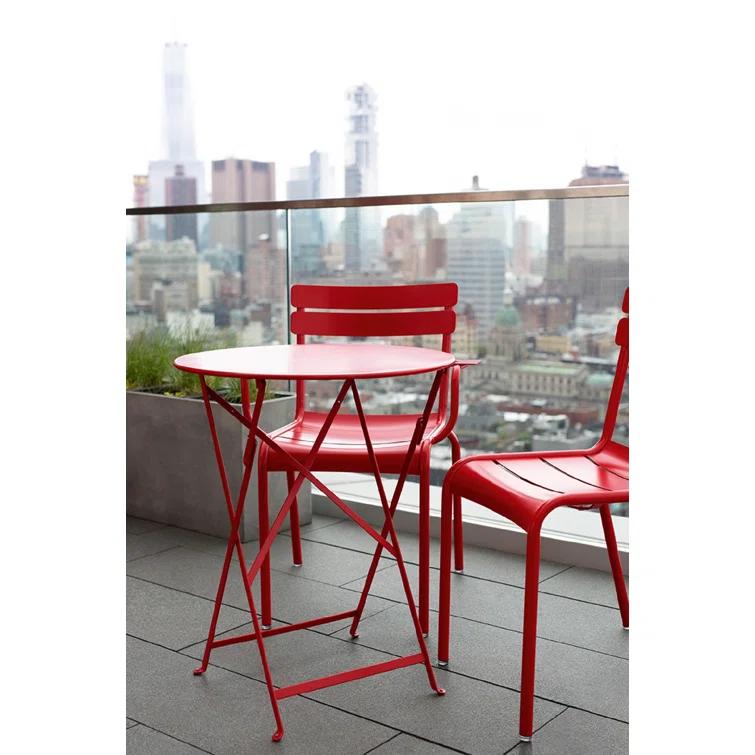 Luxembourg Aluminum/Powder Coated Aluminum Outdoor Stacking Dining Side Chair