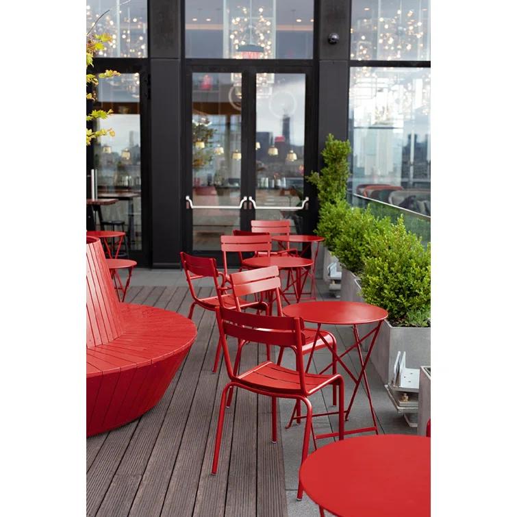 Luxembourg Aluminum/Powder Coated Aluminum Outdoor Stacking Dining Side Chair