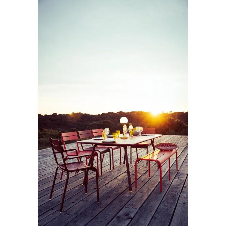 Luxembourg Aluminum/Powder Coated Aluminum Outdoor Stacking Dining Side Chair