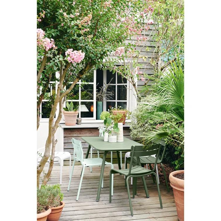 Luxembourg Aluminum/Powder Coated Aluminum Outdoor Stacking Dining Side Chair