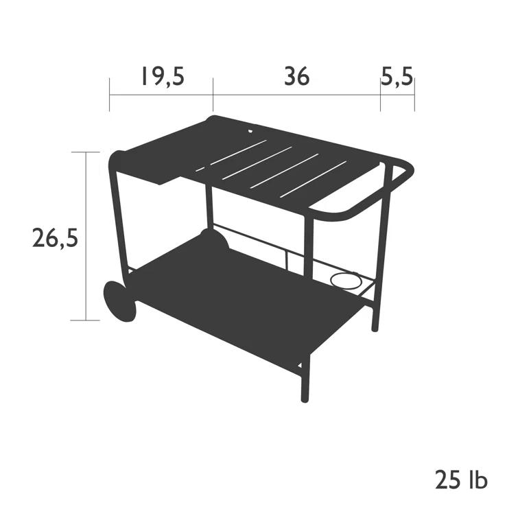 Luxembourg Metal Bar Cart