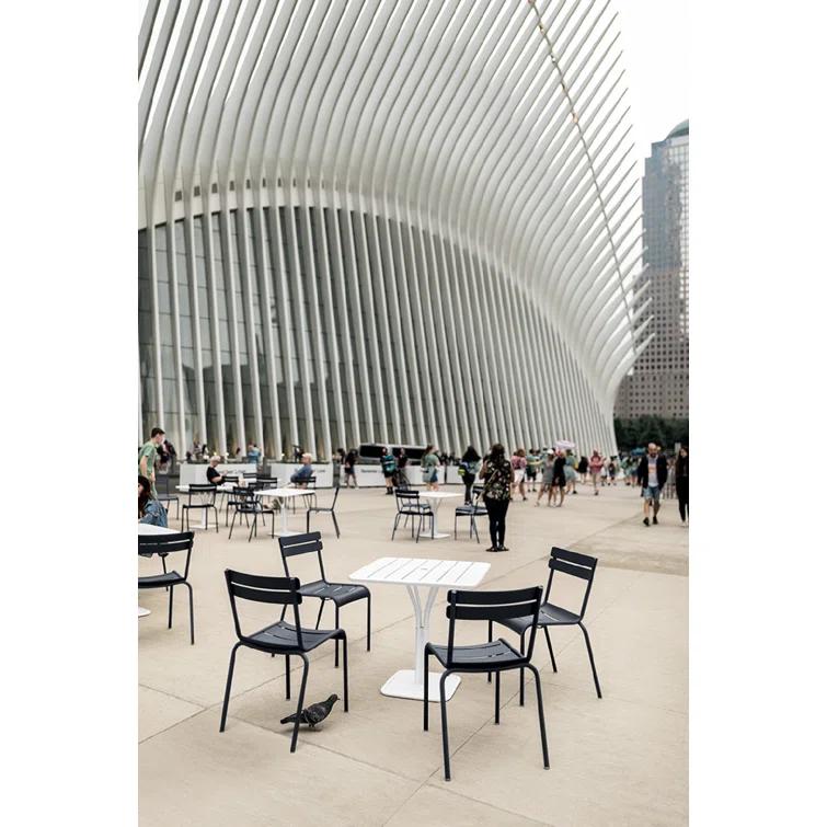 Luxembourg Aluminum/Powder Coated Aluminum Outdoor Stacking Dining Side Chair