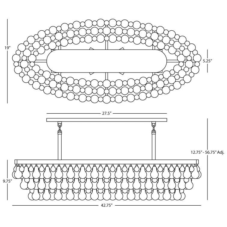 Bling 8 - Light Glass Dimmable Drum Chandelier