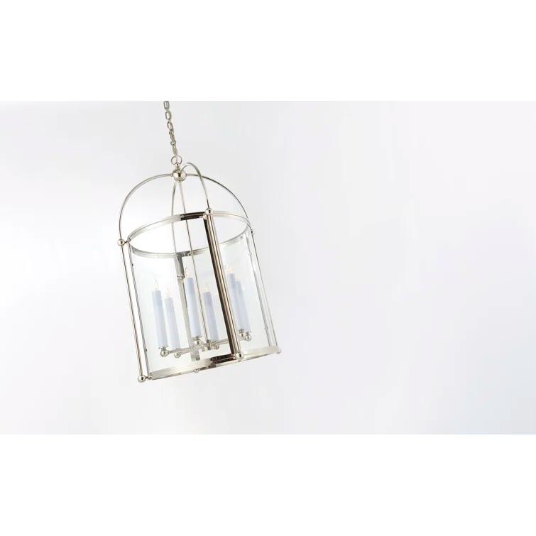 Riverside Polished Nickel 6-Light Indoor/Outdoor Island Chandelier