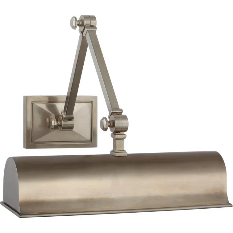 Jane Antique Nickel Adjustable Swing Arm Library Light