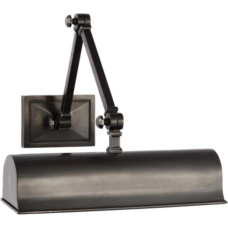 Jane 7.5'' Hand-Rubbed Antique Brass Dimmable Swing Arm Library Light