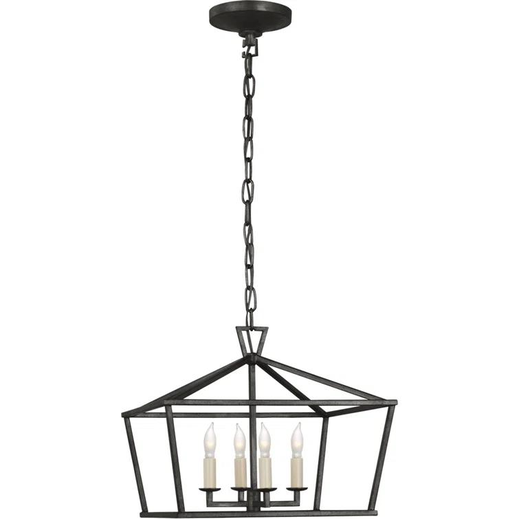 Antique Brass and Glass 2-Light Flush Mount