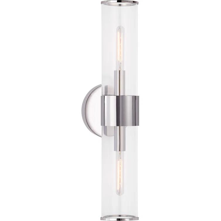 Liaison Polished Nickel 22" Two-Light Wall Sconce
