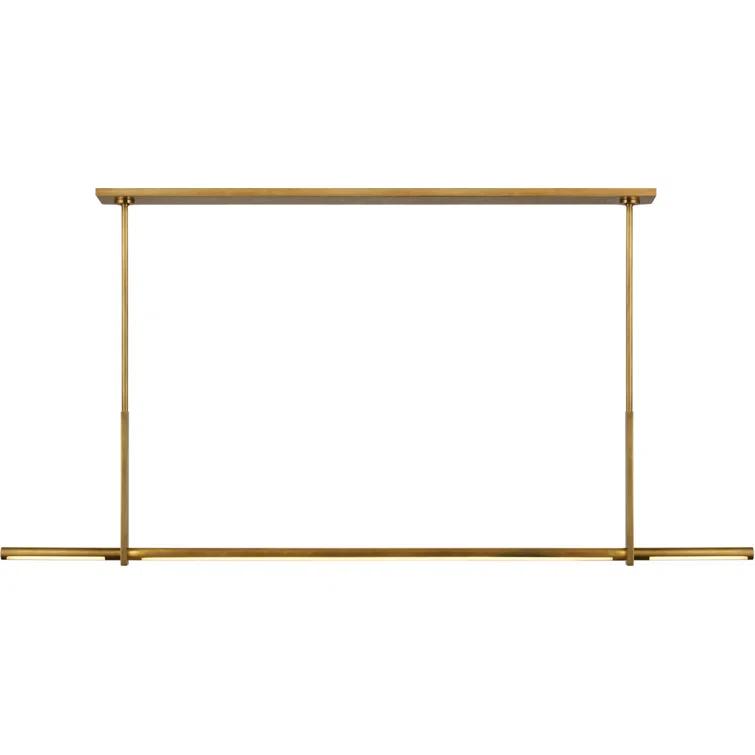 Axis 59.5" Polished Nickel LED Linear Pendant Light