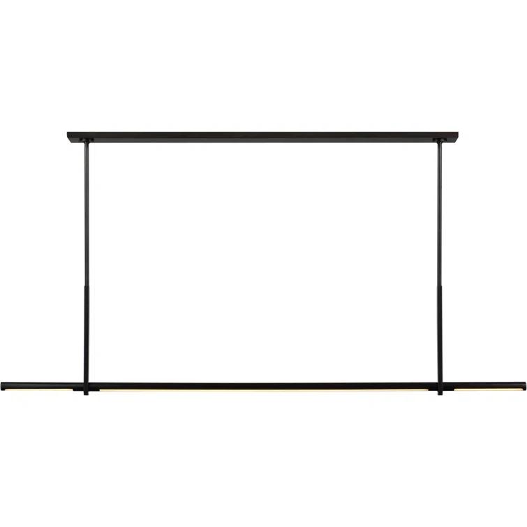 Axis 59.5'' Polished Nickel LED Linear Island Pendant Light