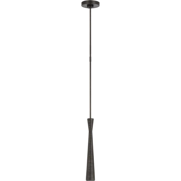 Utopia Slim Aged Iron LED Mini Pendant Light