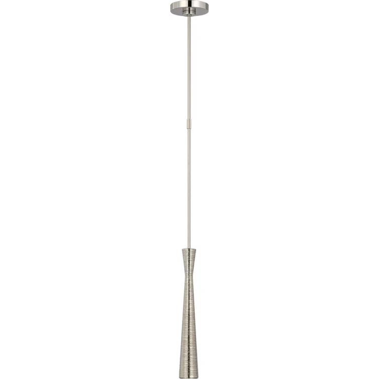 Utopia Slim 15" LED Mini Pendant in Polished Nickel