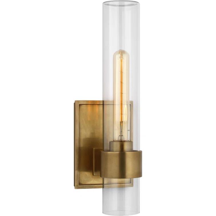 Presidio 14" Hand-Rubbed Antique Brass Outdoor Wall Sconce