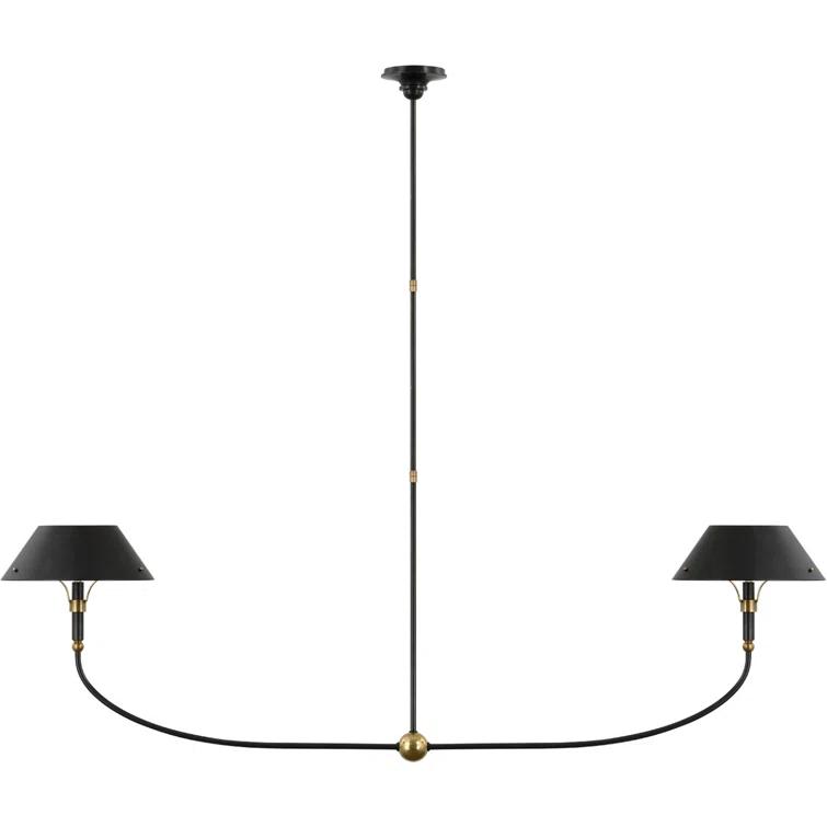 Turlington Bronze and Brass 68" Linear Chandelier