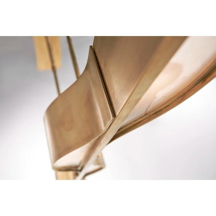 Avant 60'' Wave-Effect Antique-Burnished Brass Linear Pendant