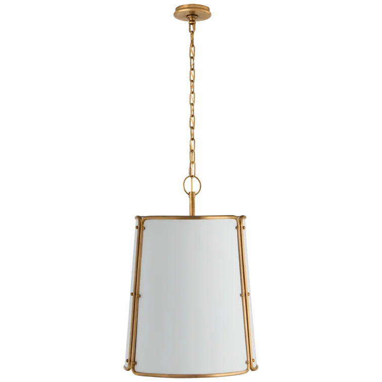 Hastings Polished Nickel 3-Light Indoor Pendant with White Shade