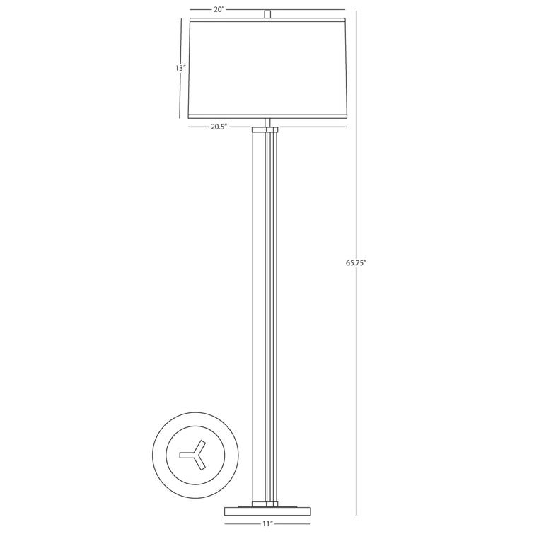 Robert Abbey Fineas 65.75'' Traditional Floor Lamp