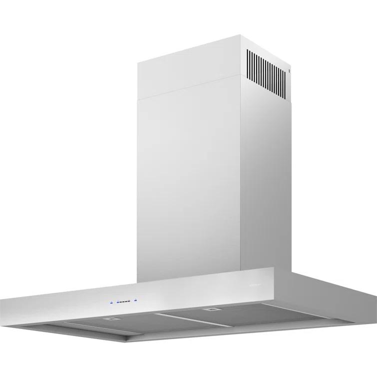 Zephyr 36" Roma 600 CFM Convertible Wall Mount Range Hood in Gray with Nightlight