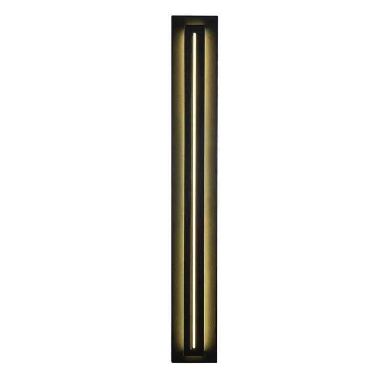 Bel Air Modern Black LED Outdoor Wall Sconce, 38in Dimmable