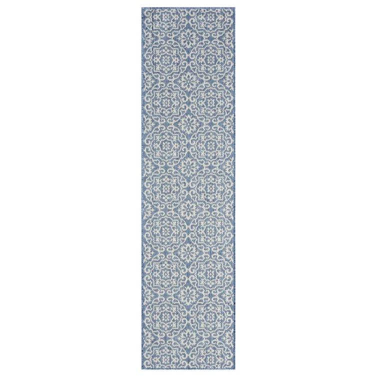 Nicole Miller New York Patio Country Danica Geometric Indoor/Outdoor Area Rug, Blue/Gray