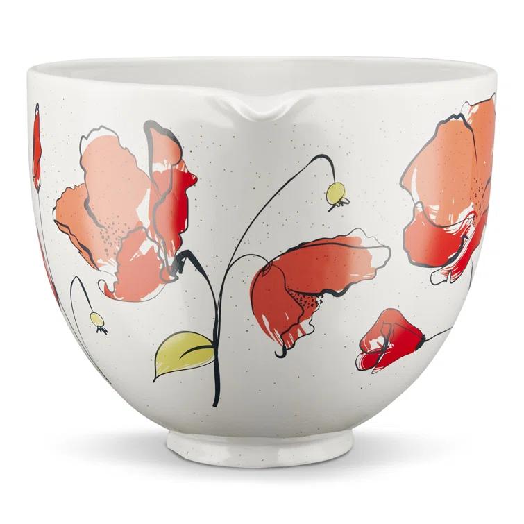KitchenAid® 5 Quart Poppy Ceramic Bowl