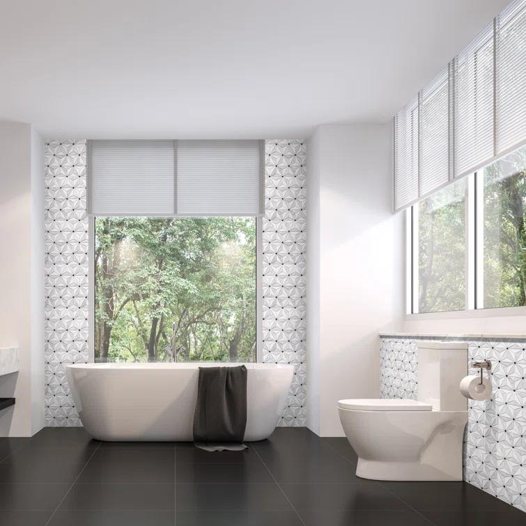 Tahitian Pearl 14" x 14.5" Glass Satin Mosaic Wall Tile