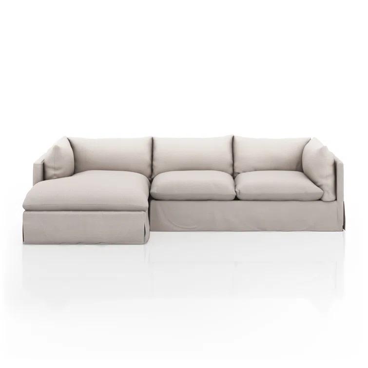 Bennett Moon Linen Fabric Two-Piece Sectional Sofa