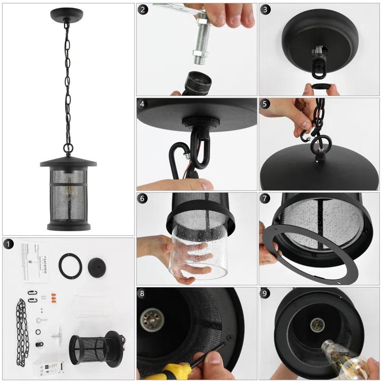 Semira 1 - Light Black Lantern Pendant
