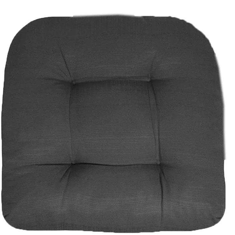 Premium Patio Tufted Outdoor Solid Chair Cushions, 19" x 19"