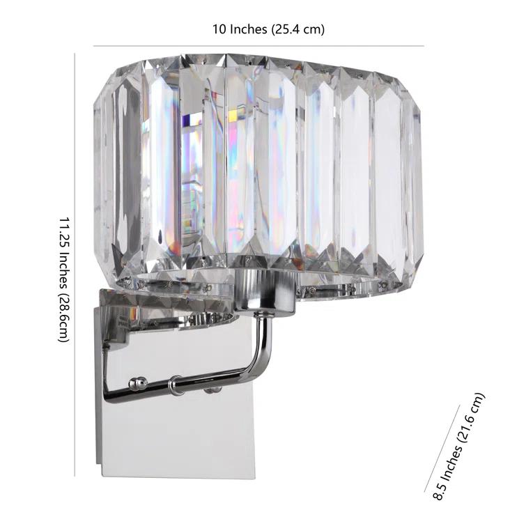 Athena Wall Lamp (Set of 2) - LIT4485 - Chrome - Safavieh