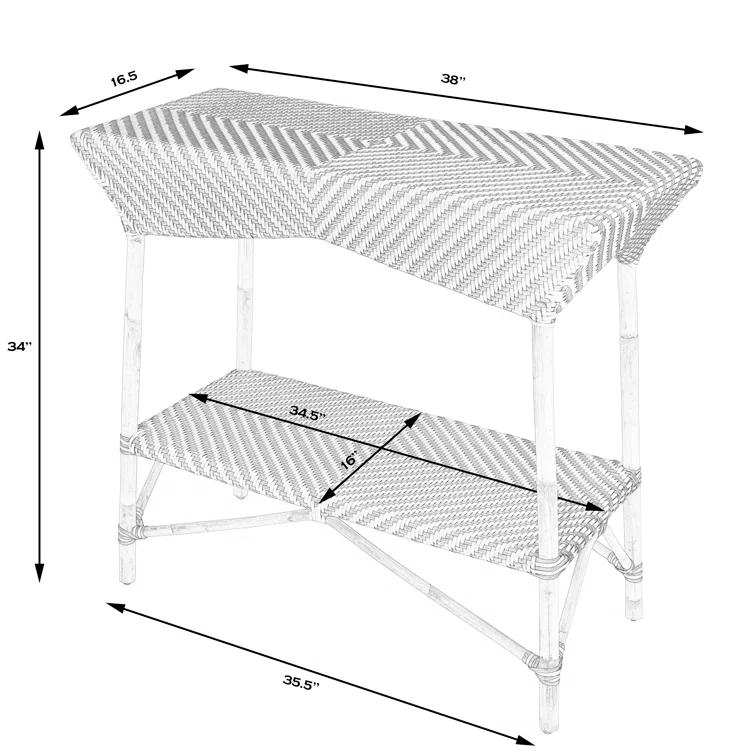 Butler Ciel  Brown Rattan Bar Cart