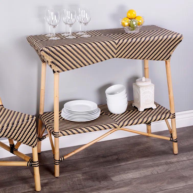 Butler Ciel  Brown Rattan Bar Cart