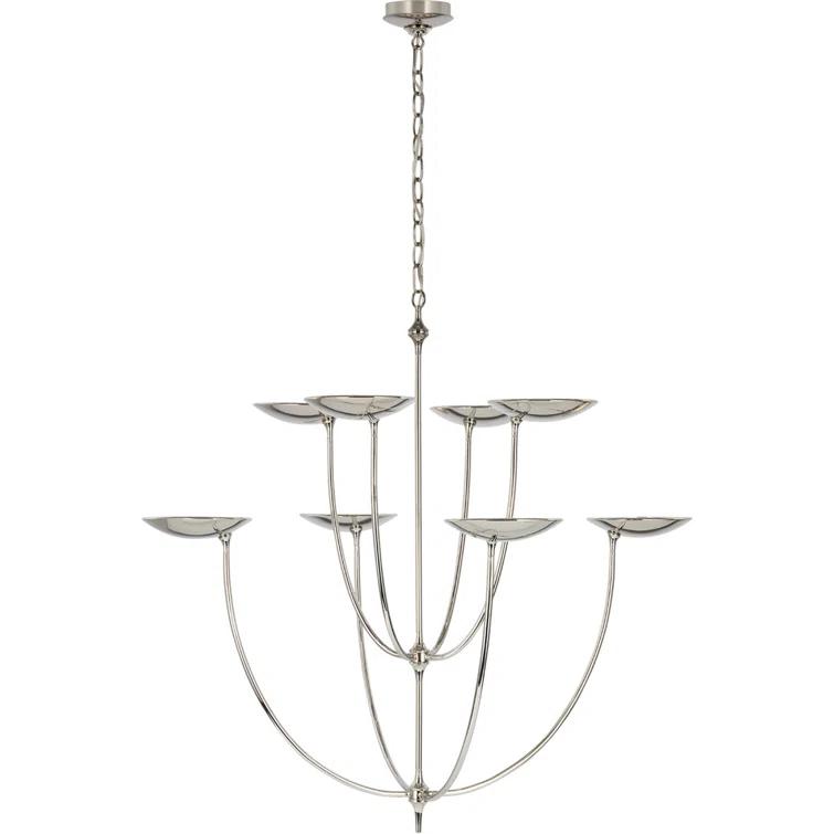 Keira Polished Nickel 8-Light LED Chandelier