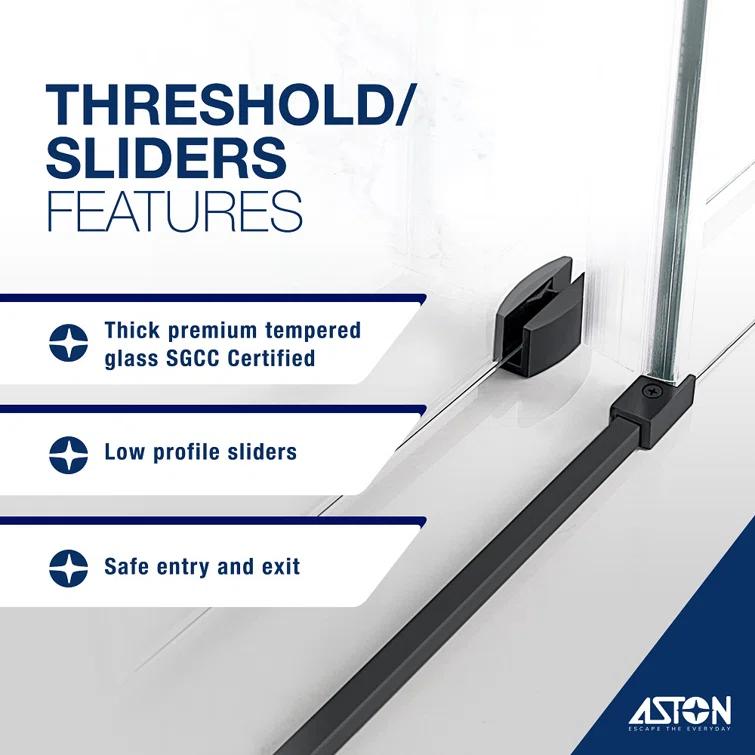 Kamaya XL 44-48" W x 80" H Single Sliding Frameless with StarCast by EnduroShield