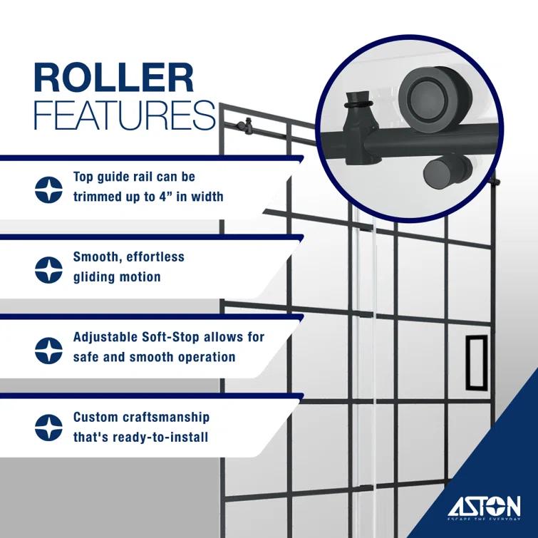 Kamaya XL 44-48" W x 80" H Single Sliding Frameless with StarCast by EnduroShield