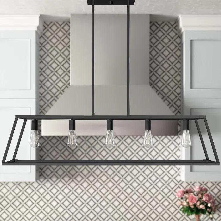 Clare 5 Light Metal Dimmable Kitchen Island Chandelier
