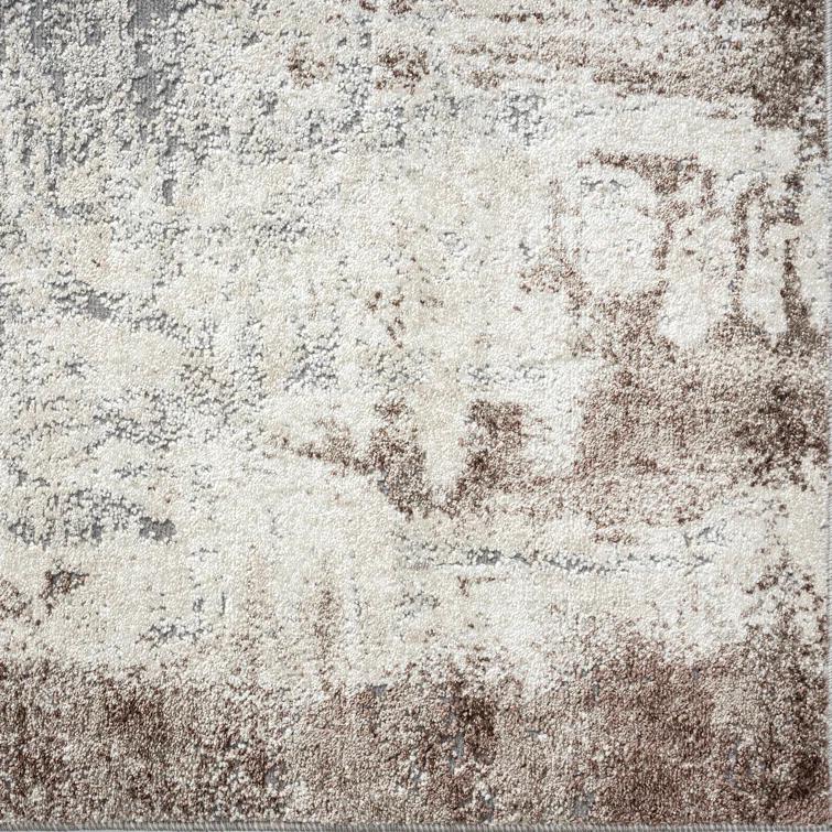 Luxe Weavers Rug 7680 Abstract Persian-Rugs Stain Resistant, Machine-Made, Brown