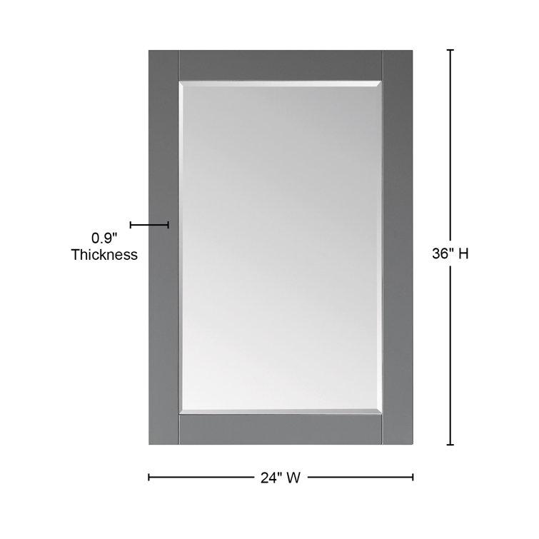 Ivy Wood Flat Wall Mirror