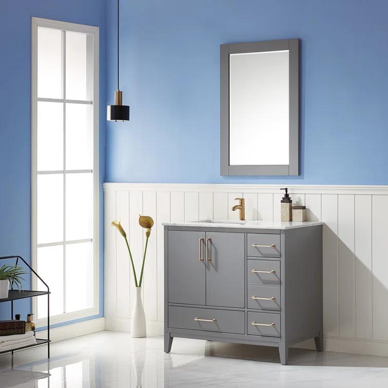 Ivy Wood Flat Wall Mirror