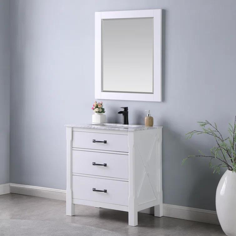 Ivy Wood Flat Wall Mirror