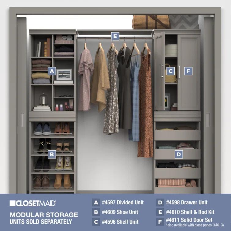 Modular Storage 36.02" W Shelf & Closet Rod