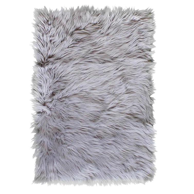 Luxury Faux Sheepskin Fur Area Rug Soft Fluffy Rugs, Shag Plush Carpet Faux Fur Rug For Bedroom Floor Sofa Living Room