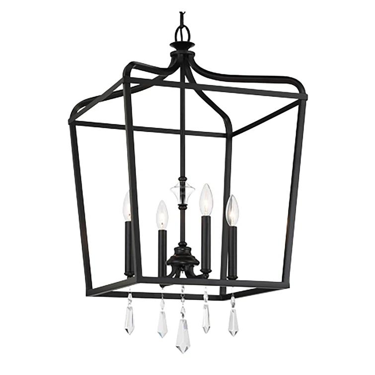 4 - Light Dimmable Lantern Geometric Chandelier