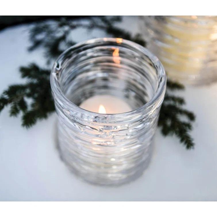 Small Clear Glass Hurricane Candle Holder