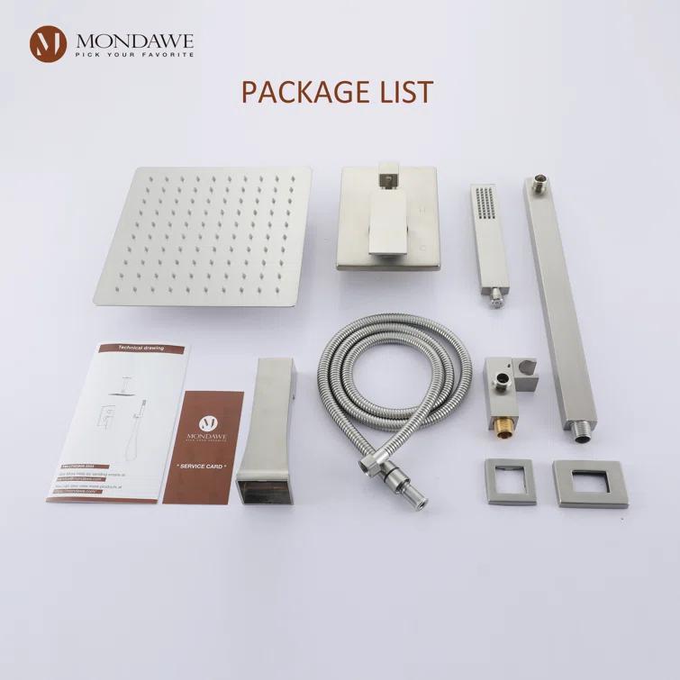 Calder Complete Shower System with Rough in-Valve